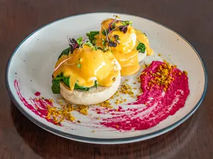 Eggs Benedict on a plate